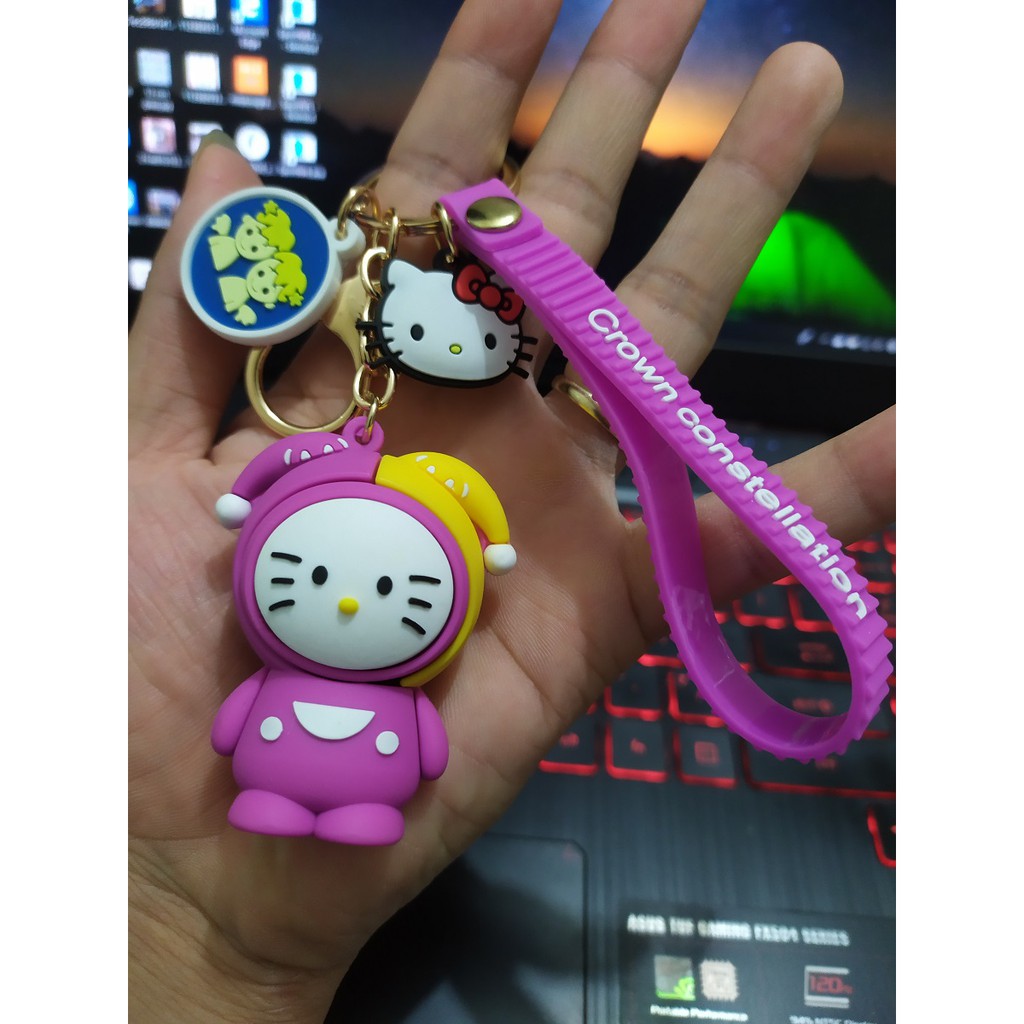 Siêu HOT Móc khóa 12 Cung Hoàng Đạo mèo Kitty siêu đáng yêu chất liệu xịn sò