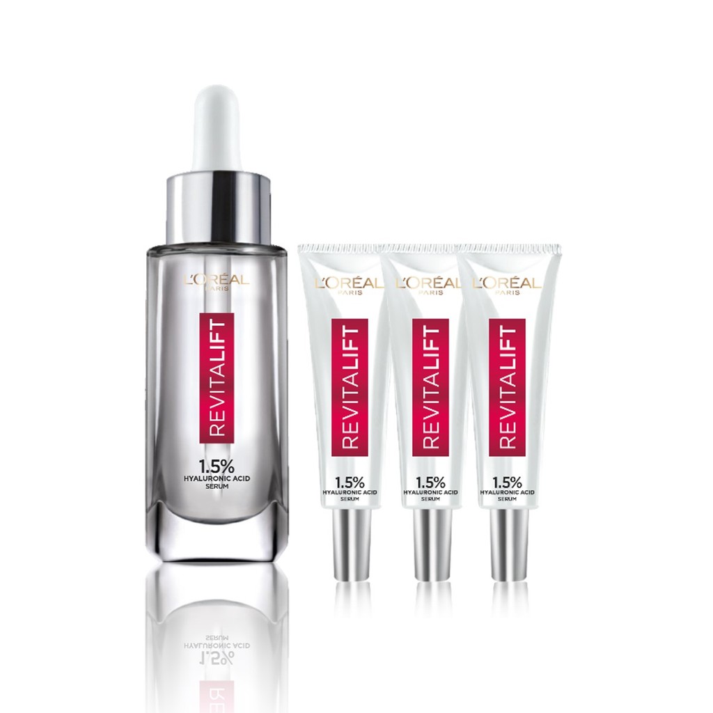 Bộ Serum 30ml và 3 Serum 7.5ml Revitalift Pure Hyaluonic Acid 1.5% L'Oreal Paris | BigBuy360 - bigbuy360.vn