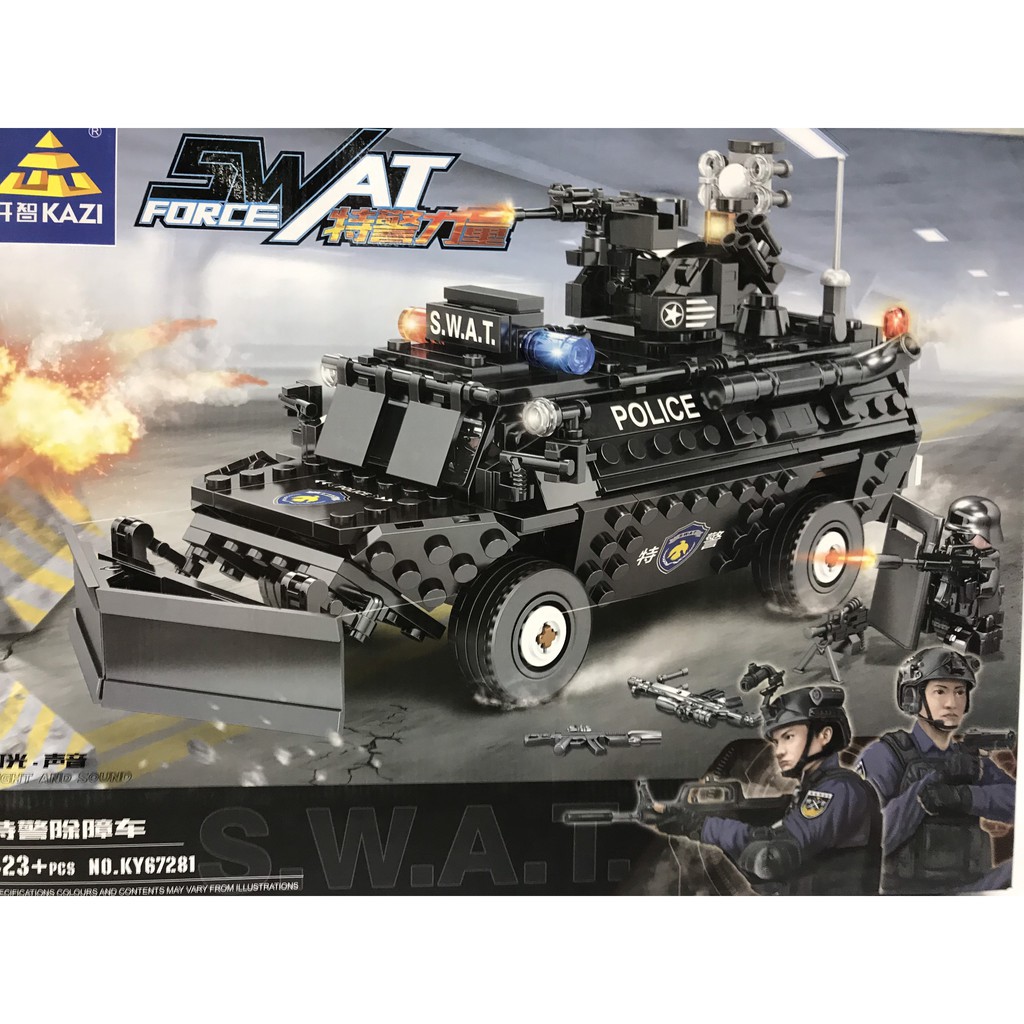 Đồ chơi xếp hình lắp ráp lego xe bọc thép Swat Force siêu ngầu cho bé vui chơi