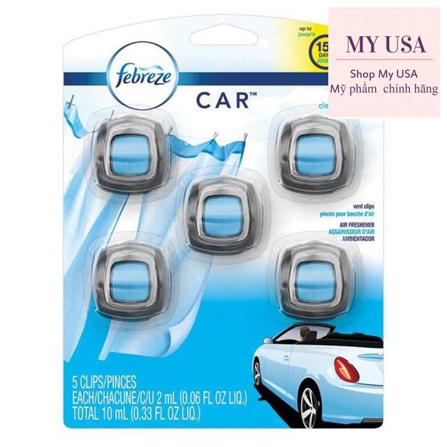 Nước Hoa xe hơi❤️Nước Hoa Ô Tô Febreze Kẹp Cửa Gió Xe Hơi Febreze Car (vỉ 5 cái)