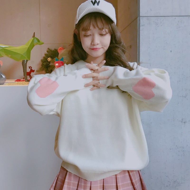 áo len họa tiết trái tim | BigBuy360 - bigbuy360.vn