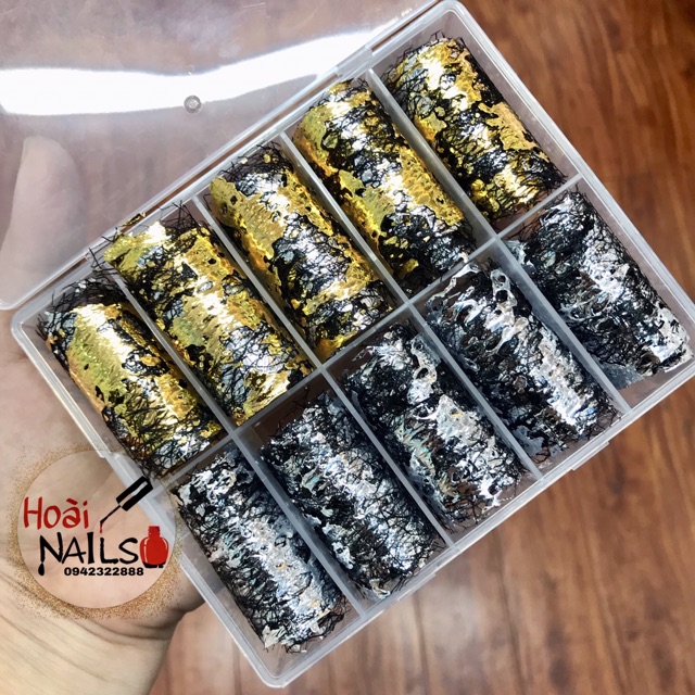 Set ren ẩn vàng - bạc - Phụ kiện Nail