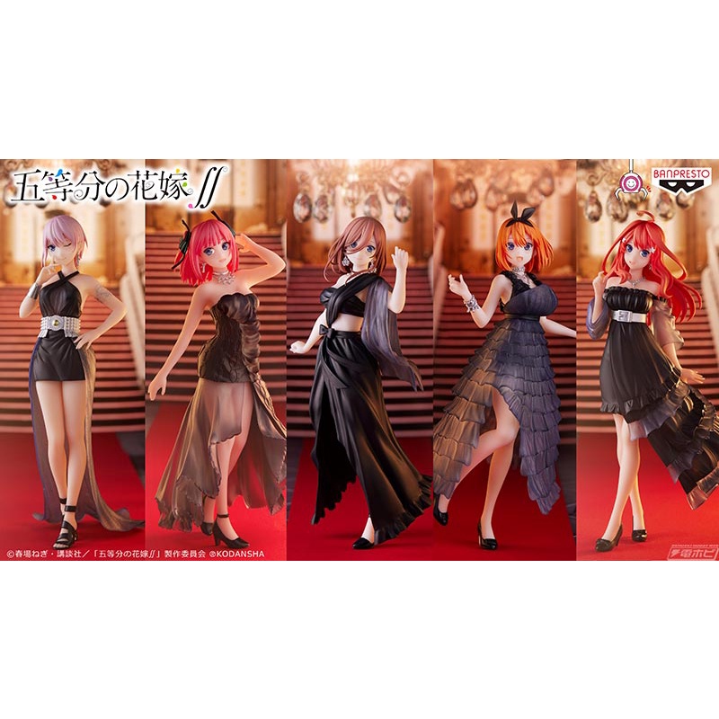 Mô hình chính hãng MIKU, NINO, ITSUKI, ICHIKA, YOTSUBA NAKANO - Anime Five Equal Brides  - hãng BANPRESTO