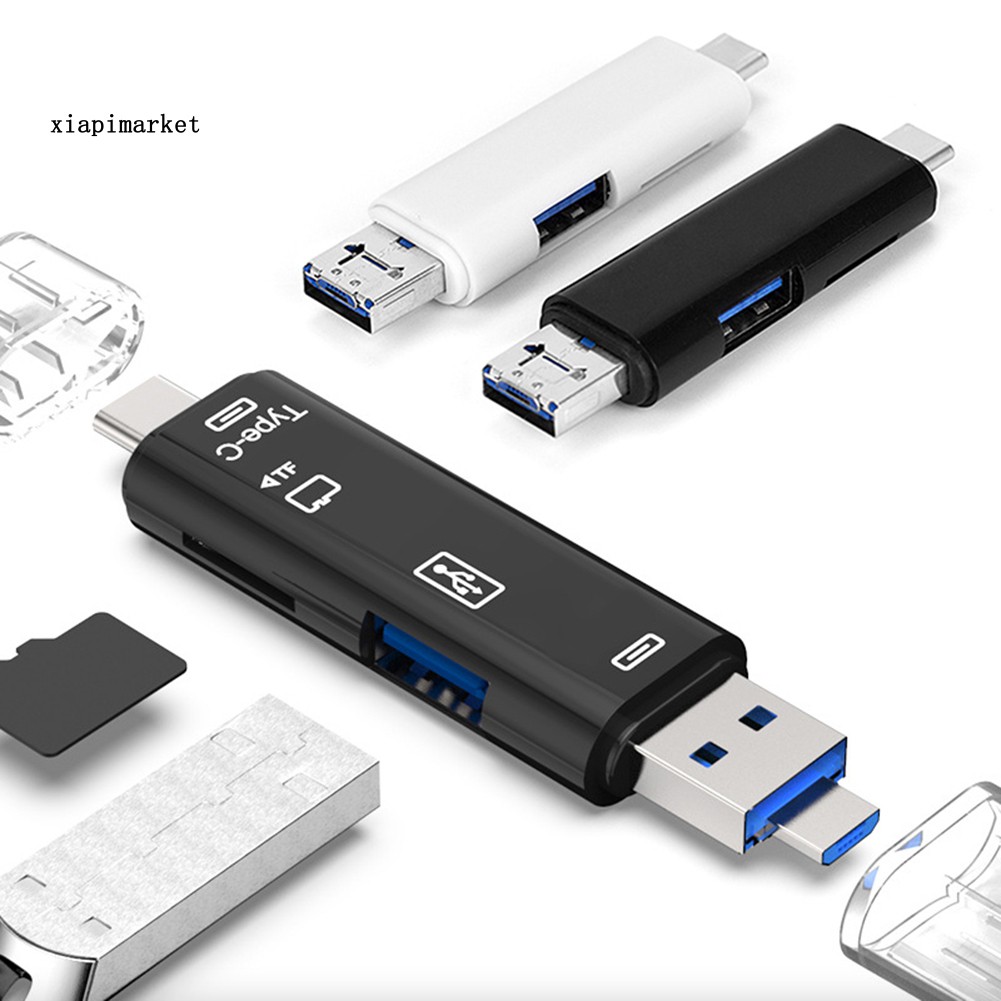 Đầu Đọc Thẻ 5 Trong 1 Usb 3.0 Type-C Micro Otg Tf