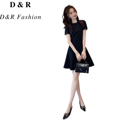 Đầm thiết kế, đầm trung niên, chất thun đẹp hàng quảng châu nữ hiệu DR Fashion size S M L XL XXL