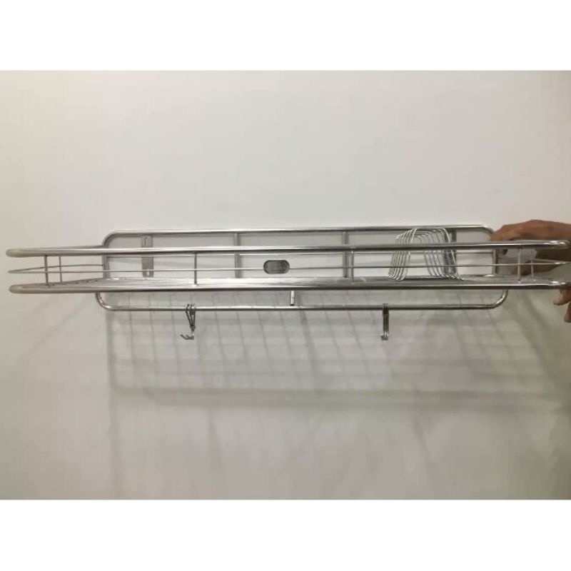 Kệ úp chén đĩa inox 1 tầng, kệ úp chén inox treo tường