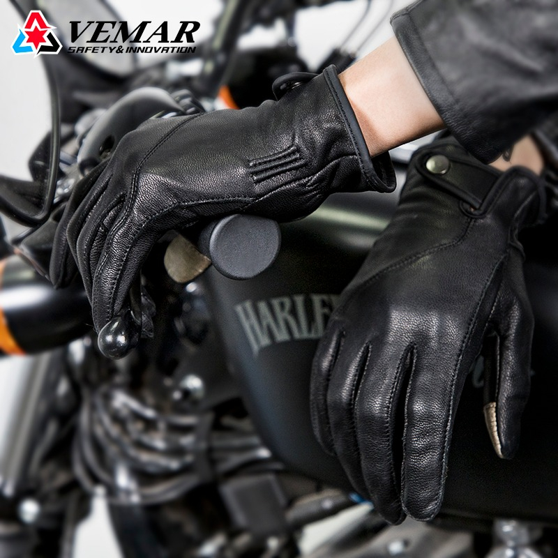 Găng Tay Da Dê Cổ Điển Chống Sốc Có Thể Chạm Màn Hình Cảm Ứng VEMAR VEMAR Cho Nam VEMAR VE-198