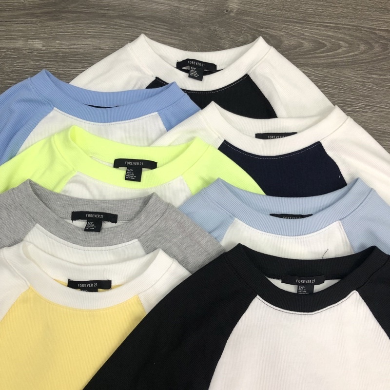 Áo thun phối màu