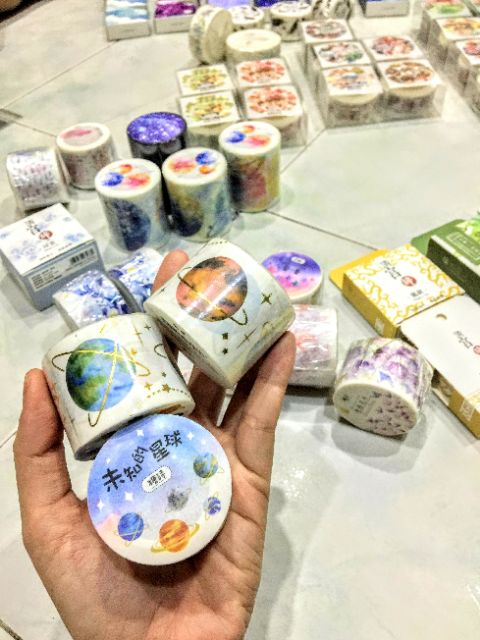 Băng dính trang trí Washi tape chủ đề Vũ trụ bao la