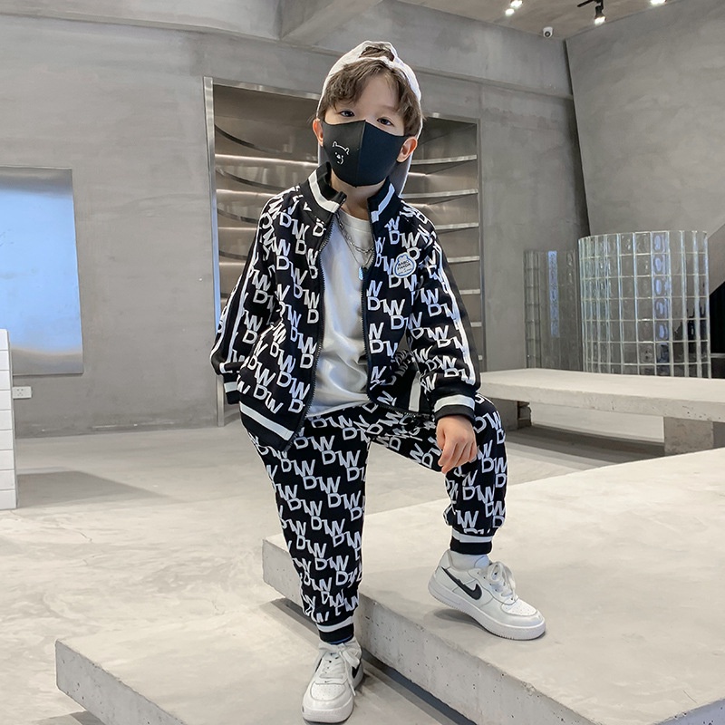 Bộ quần áo khoác thu đông cho bé trai, bé gái cá tính dễ thương 16-40kg, HB085