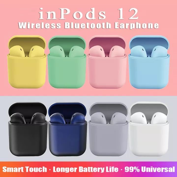 Tai Nghe Bluetooth Không Dây inpods i12 TWS cảm ứng AUUM1