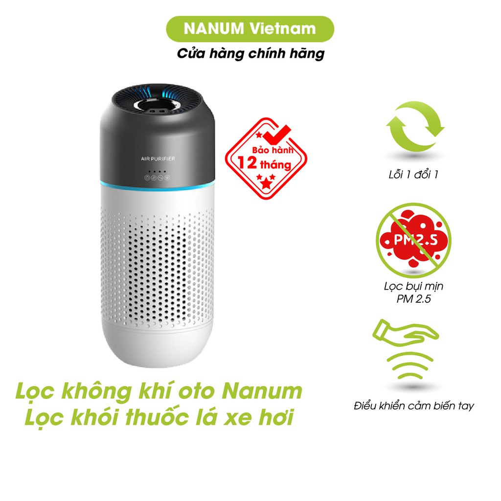 Máy lọc không khí xe hơi, lọc khói thuốc trong ô tô, phấn hoa, bụi mịn PM2.5, khử mùi hôi, không khí ô nhiễm - AF02