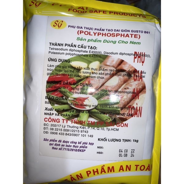 1kg Phụ gia tạo dai dòn, kết dính cho nem chua thay thế hàn the