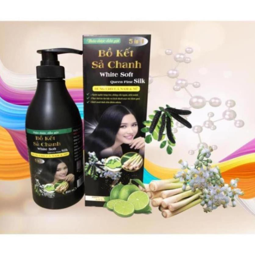 Dầu Gội Bồ Kết Sả Chanh 850ml cao cấp 5 trong 1