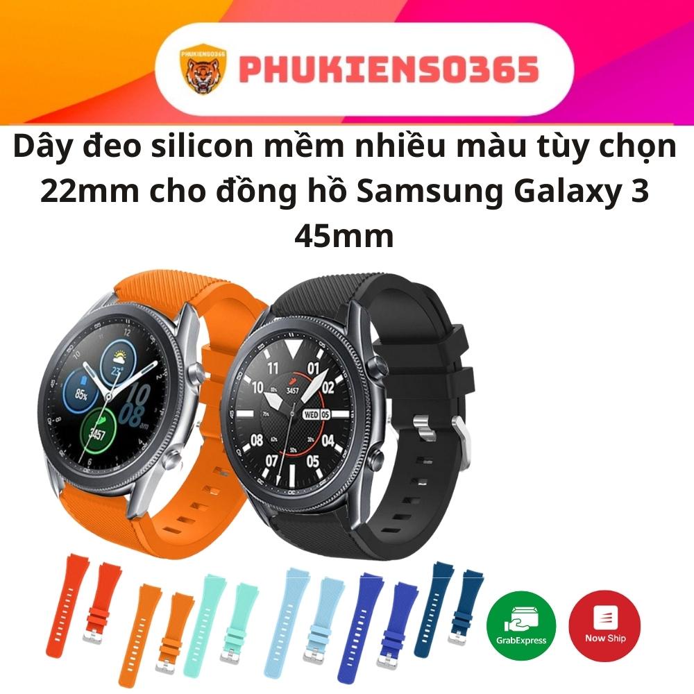 Dây đeo silicon mềm nhiều màu tùy chọn 22mm cho đồng hồ Samsung Galaxy 3 45mm, Amazfit GTR 2, GTR 2e, GTS2