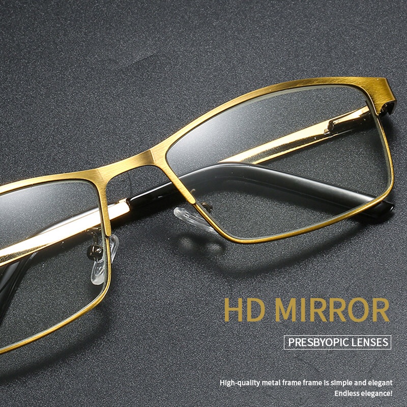 Kính Đọc Sách Gọng Kim Loại Chống Ánh Sáng Xanh Thời Trang Cho Người Lớn Tuổi