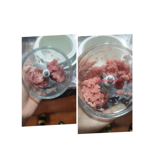 🎁Combo ăn dặm nồi nấu cháo chậm BEAR 0,8l và máy xay HATTIECS 0,3l bản 6 lưỡi xay