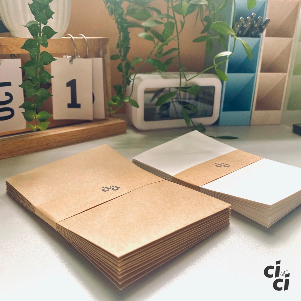 Set 10 Bao Thư Giấy Kraft Cổ Điển Phong Cách Châu Âu 155 x 105 mm