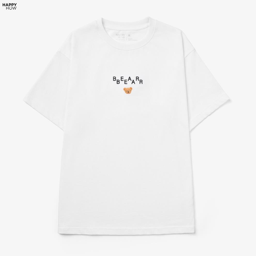 Áo thun SIMPLEBEAR vải cotton dệt kim sợi đôi, form oversize, trẻ trung, năng động - HAPPYHOW 2022