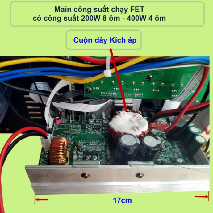 Mạch loa kéo Reverb DSP chạy FET công suất 200W 8 ôm – 400W 4 ôm, loa kéo 5 – 4 – 3 tấc