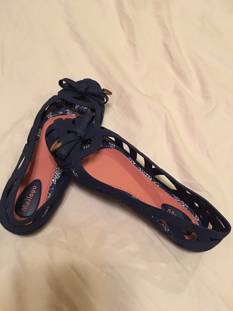 Giầy nhựa mũi tròn nơ ( coi kĩ ảnh thật phía cuối ) | BigBuy360 - bigbuy360.vn