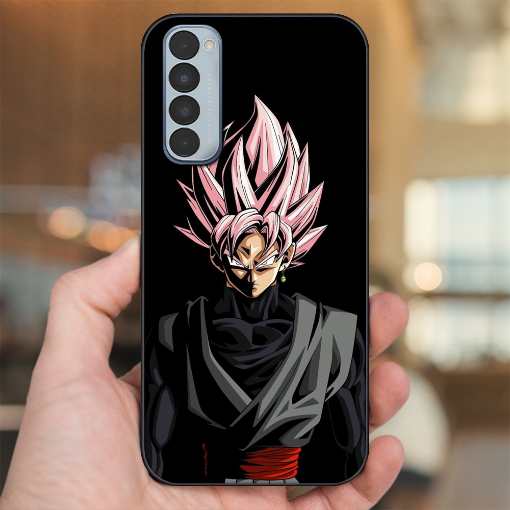 Ốp lưng Oppo Reno 4 Pro viền đen in hình Goku Dragon Ball