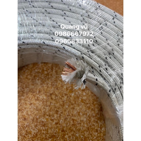 5m dây điện amiang chịu nhiệt ,chống cháy 500 độ c 1x4mm