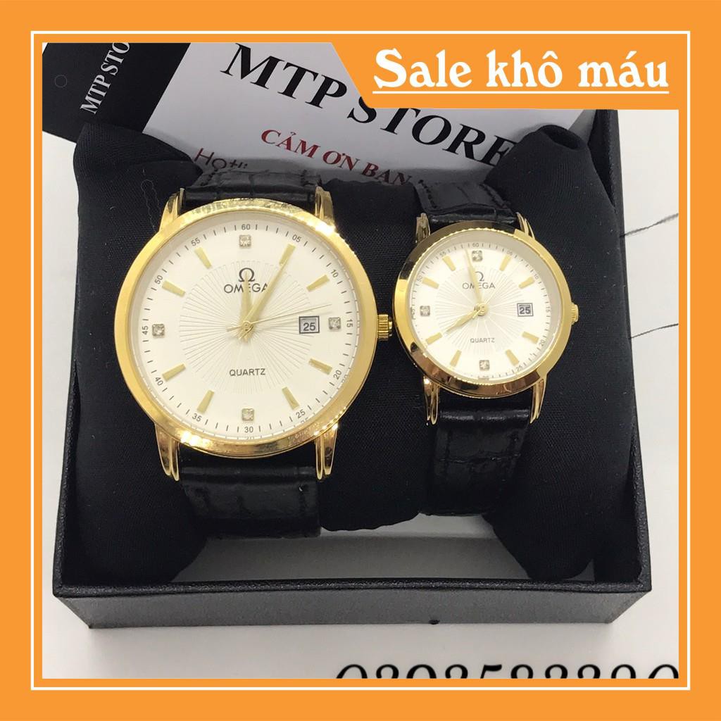 (Đồng hồ cặp đôi ) Đồng hồ nữ Omega dây da mềm, hàng full box thẻ bảo hành 12 tháng - Dongho.omega