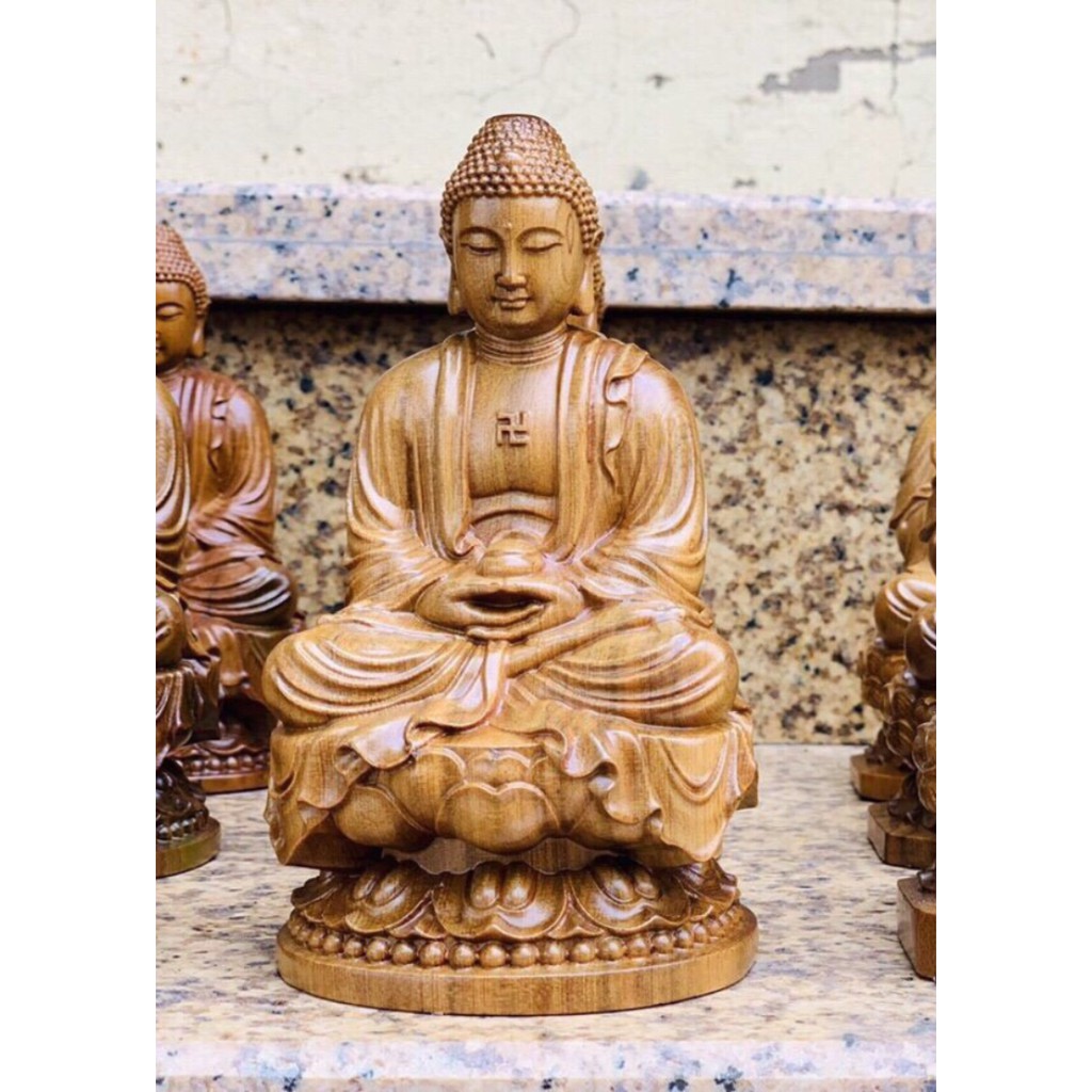 Tượng phật A Di Đà tọa đài sen