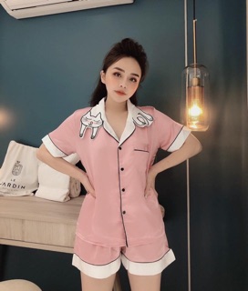Bộ lụa satin Meo xinh xinh