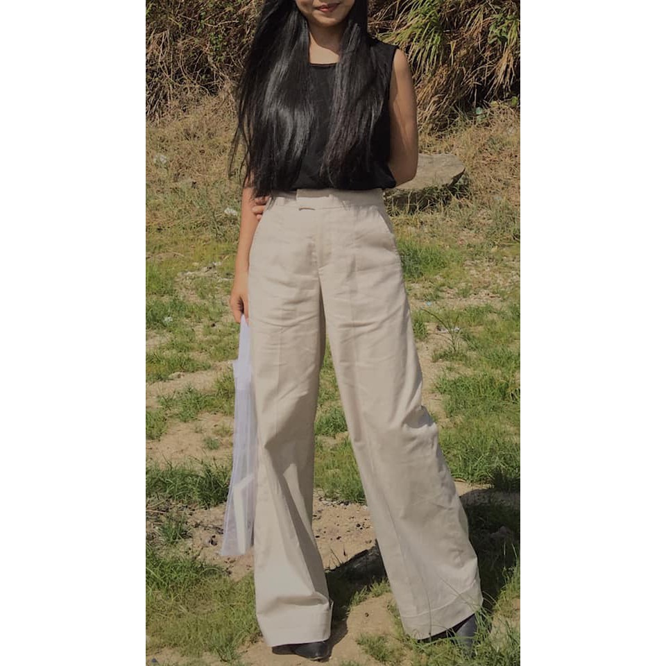 Beige linen pants/ Quần linen kem