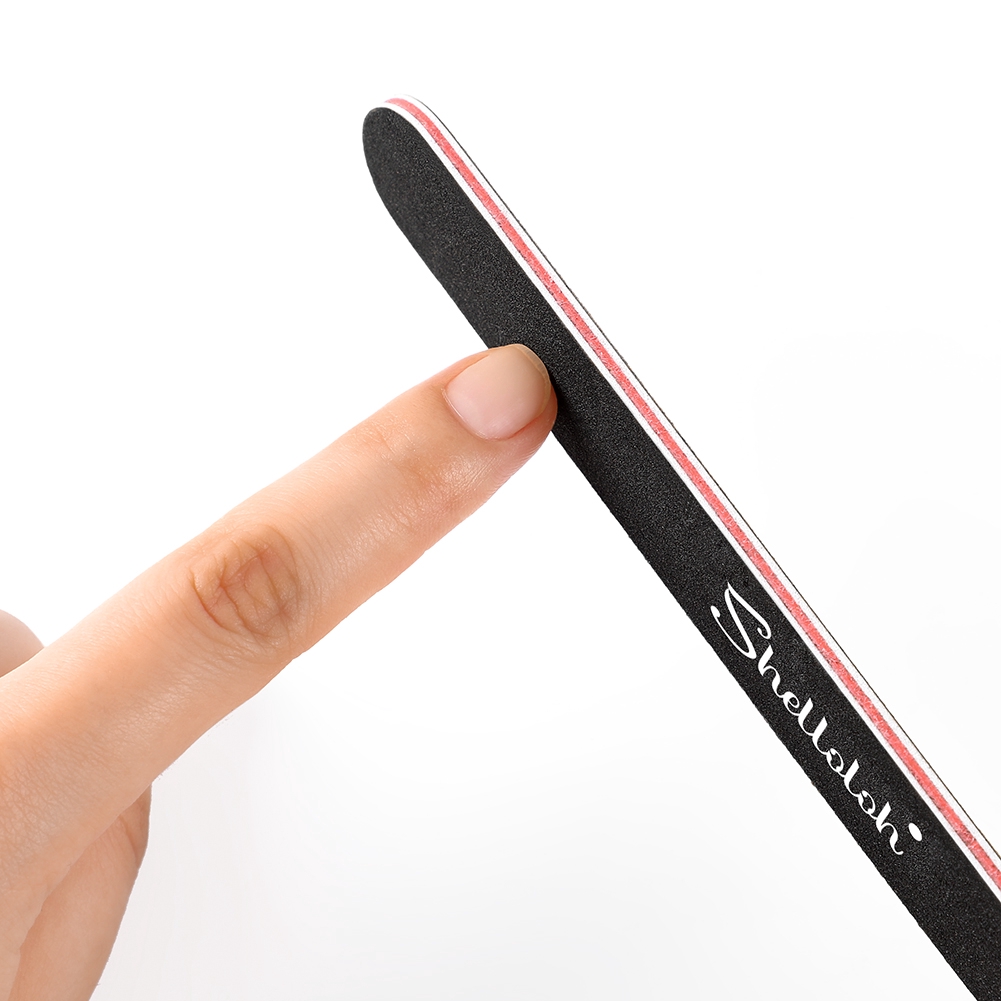 [Hàng mới về] Dũa móng màu đen dày/mỏng tiện dụng khi làm móng chất lượng cao