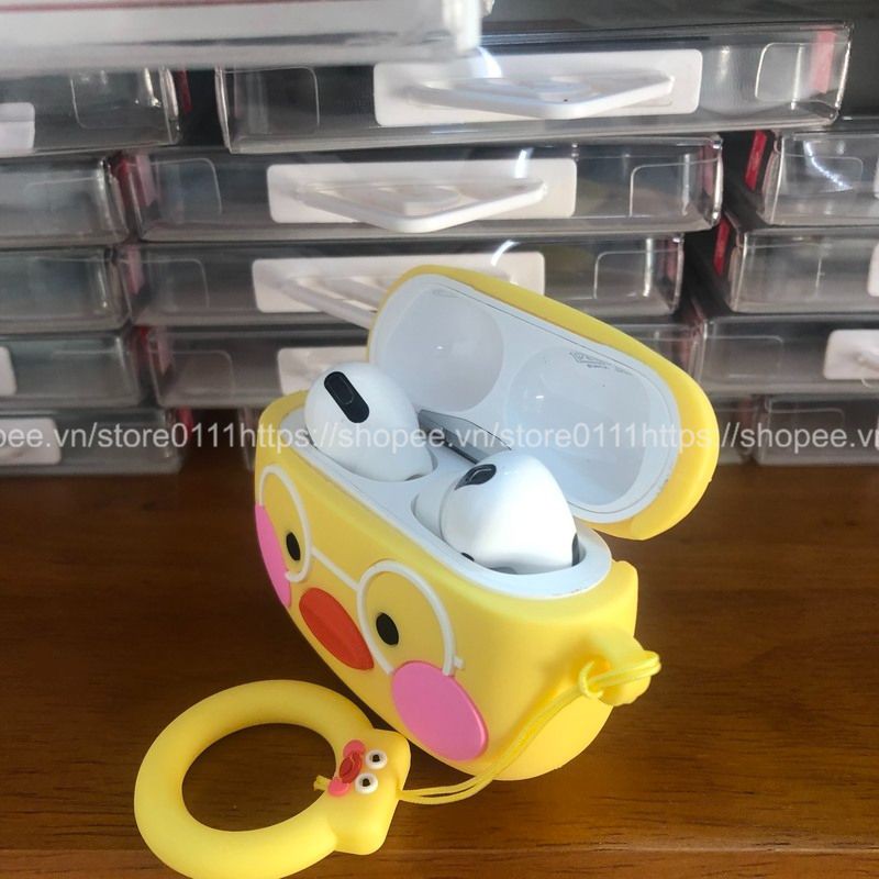 Vỏ Ốp Airpod Đựng Tai Nghe Airpods 1 2 Pro Hình Gà Má Hồng Chất Liệu Silicon Cao Cấp Vỏ Bọc Airpods Đẹp