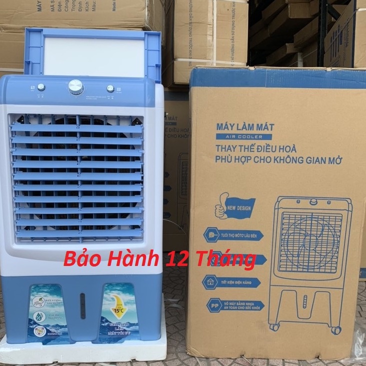 QUẠT ĐIỀU HOÀ HƠI NƯỚC ĐỦ SIZE TỪ 40L-120L HS-588S + TẶNG 2 ĐÁ KHÔ CÓ BÁNH XE