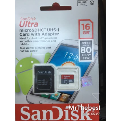 SANDISK Thẻ Nhớ Mmc 16gb Class 10 Up 80mbps | BigBuy360 - bigbuy360.vn