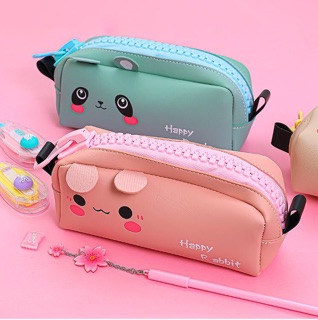 Bóp viết da hình thú dây kéo lớn cực xinh