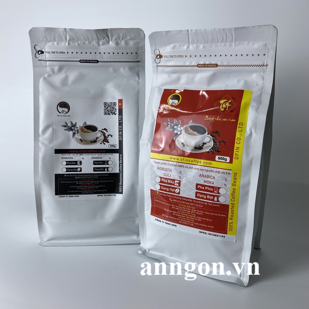 Cà Phê Ofin Rang Xay Nguyên Chất 1kg, Cà Phê Dùng Pha Phin – anngon.vn