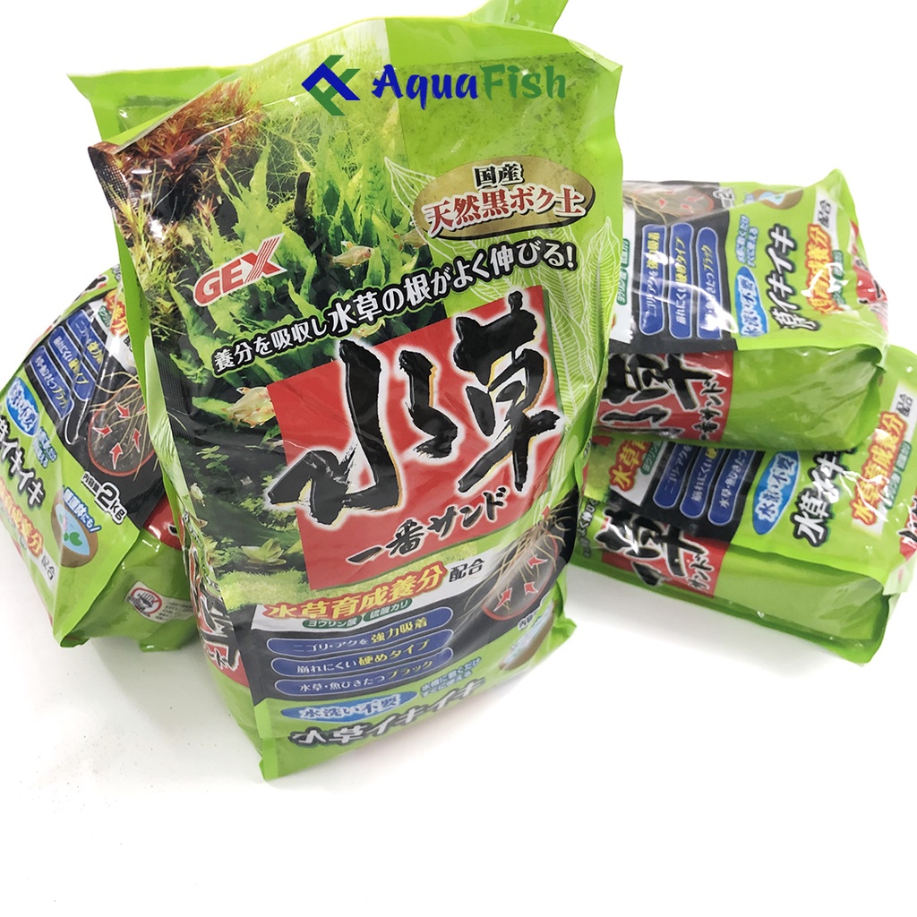 Phân nền thủy sinh Gex xanh túi 2kg (xuất xứ Nhật Bản, không gây đục nước)