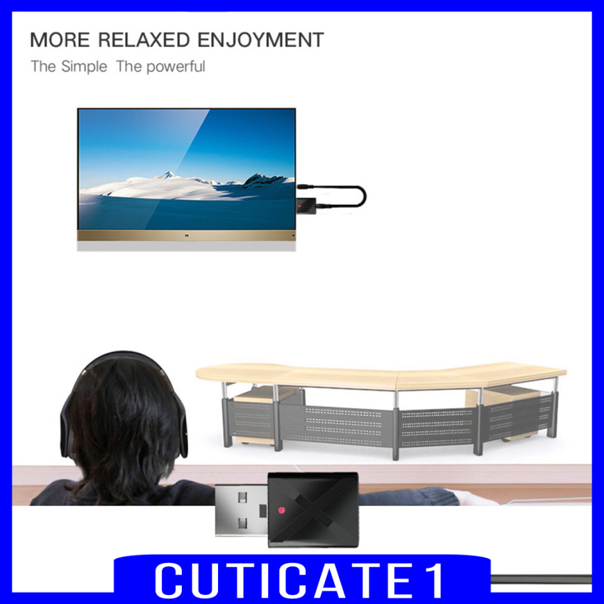 1 Usb Thu Phát Tín Hiệu Bluetooth V5.0 Cho Tv Tai Nghe Trên Xe Hơi