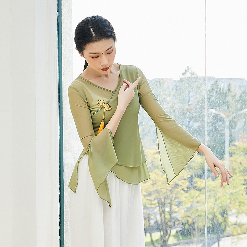 Áo lưới tập múa cổ trang Trung Hoa 4903