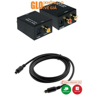 Bộ chuyển đổi âm thanh TV optical to audio AV ra của amply tặng Cáp quang 1m Optical Digital