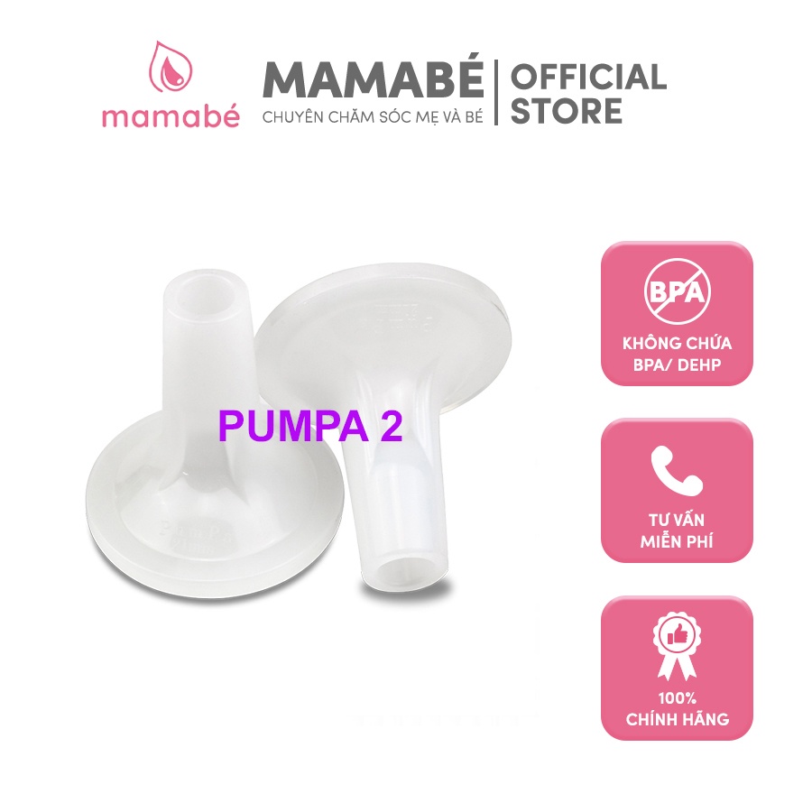Phễu hút sữa Pumpa 2 silicon cho máy Medela, Spectra, Unimom, Ameda..Kich sữa hiệu quả