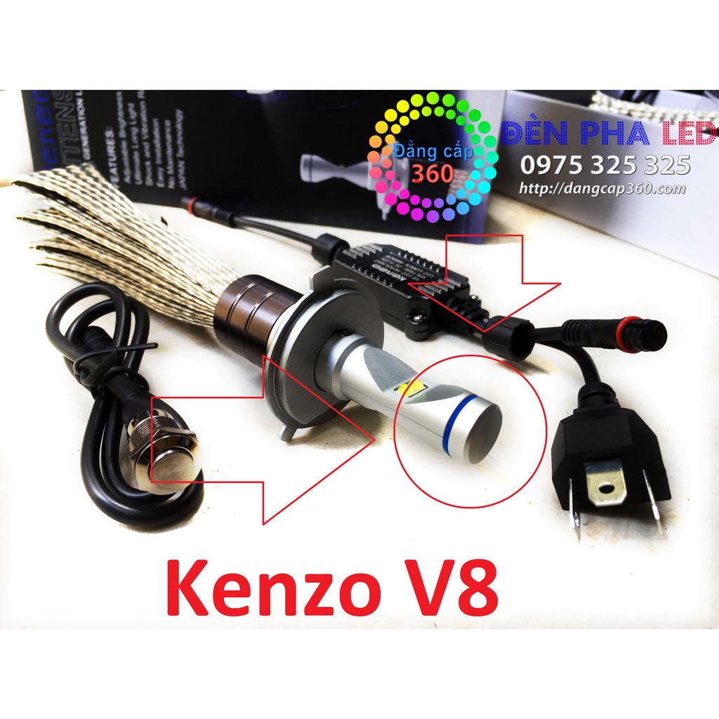 Nắp đầu Kenzo V8s V8 - sử dụng cho đèn Kenzo V8 V8s chống chói XHP70 L7 L8 L9 L10 V9 V70 P7 philips lumiled L4x L4s GR