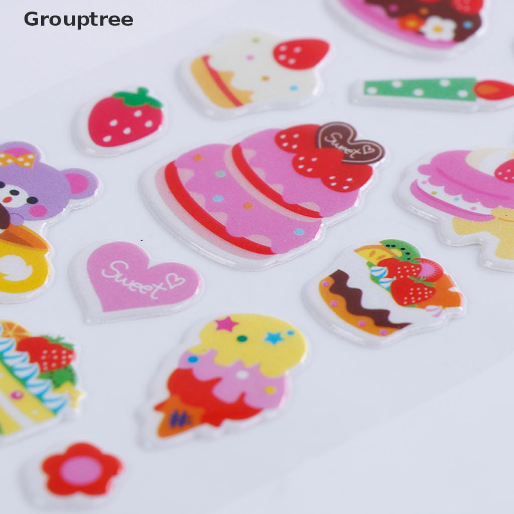 Set 10 Tấm Hình Dán Hoạt Hình Xinh Xắn Cho Bé