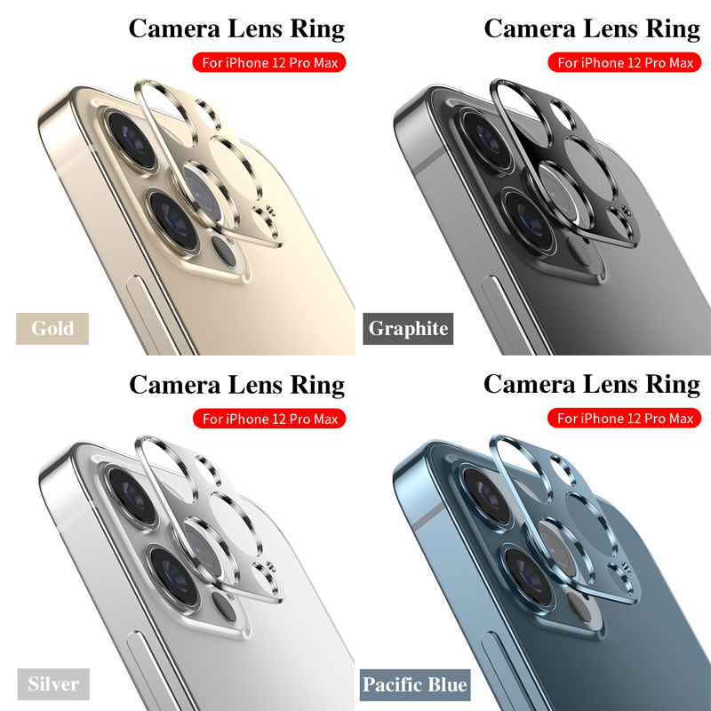Khung kim loại bảo vệ ống kính máy ảnh mặt sau cho iPhone 12 Pro Max 12 Mini