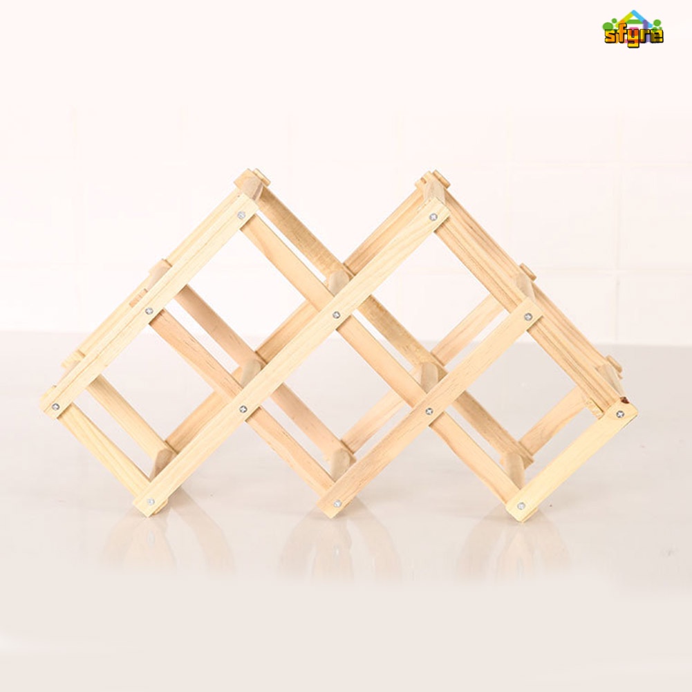 Giá đỡ chai rượu vang bằng gỗ 3/6/10 ngăn chất lượng