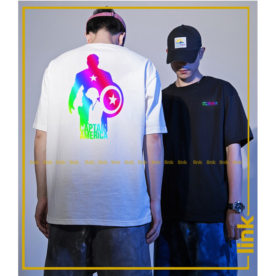 Áo thun unisex tay lỡ Maverl độc lạ phản quang đa sắc