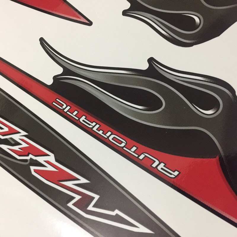 Tem Mio Sporty lửa dán cho xe đen - không bay màu