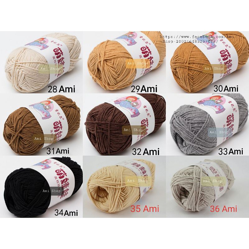 Len Baby Yarn - Loại 1 (Bảng 41 - 66)