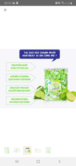 Kẹo Chanh Muối Thái Lan 1kg Hartbeat